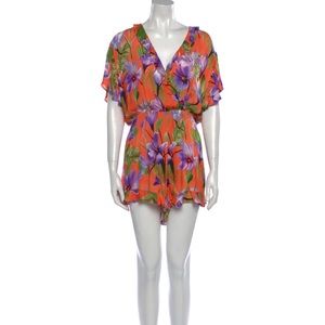 Silk floral romper